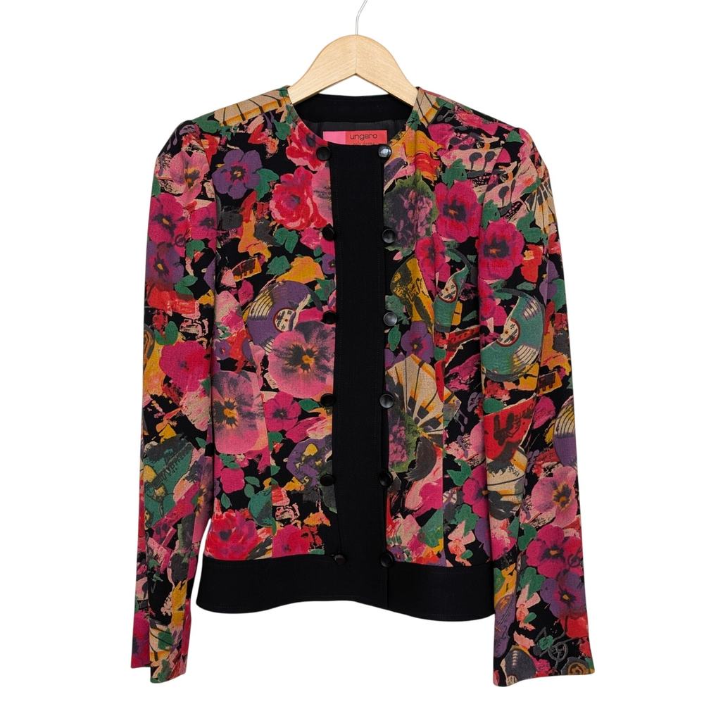 Vintage Ungaro Solo Donna Musical Print Blazer 6